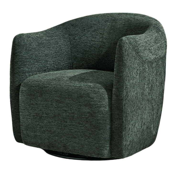 Fauteuil Pivotant Nigel chenille vert