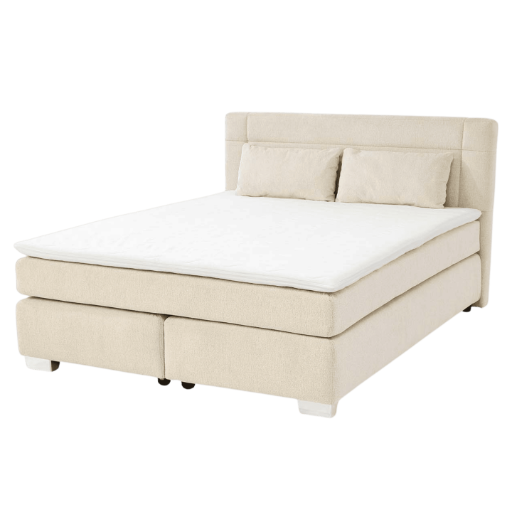Lit boxspring Romana chenille beige