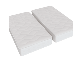 Lot de 2 matelas 90 x 200 cm - Roscoff ( relié par velcro )