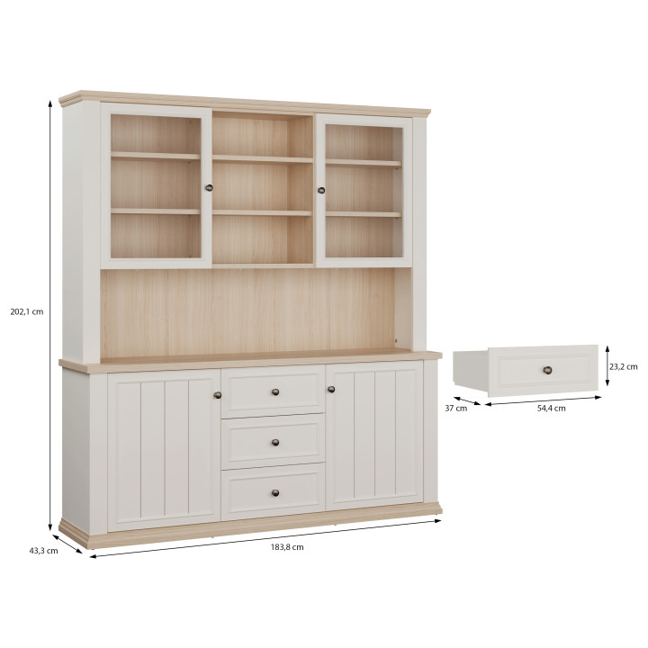 Buffet 4 portes haut + bas Pontypool Q,214