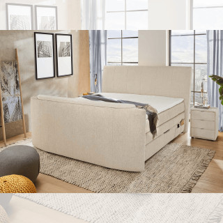 Lit Boxspring 180 x 200 cm Bel Air chenille beige
