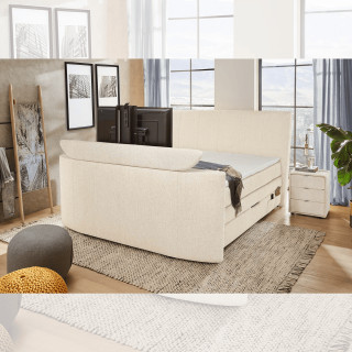 Lit Boxspring Bel Air 180 cm Beige