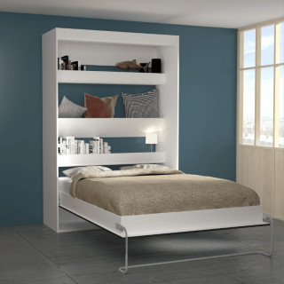 Lit abattant Blanc Home 140 x 190 cm Lift
