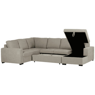 Salon d'angle Olivia convertible avec coffre de rangement