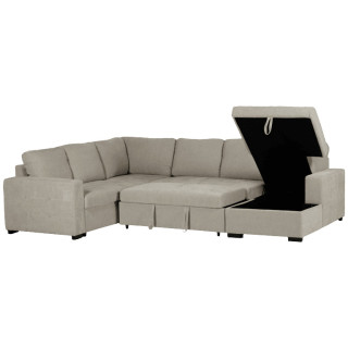 Salon d'angle Olivia convertible avec coffre de rangement