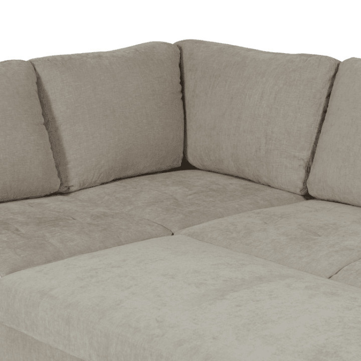 Salon d'angle Olivia convertible avec coffre de rangement