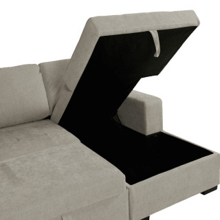 Salon d'angle Olivia convertible avec coffre de rangement