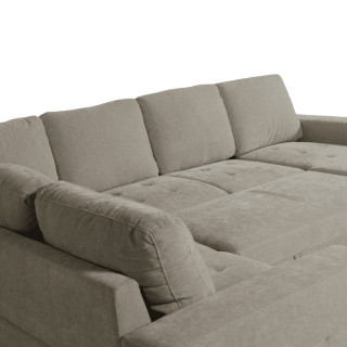 Salon d'angle Olivia convertible avec coffre de rangement