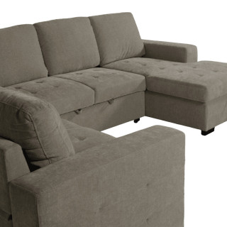 Salon d'angle Olivia convertible avec coffre de rangement