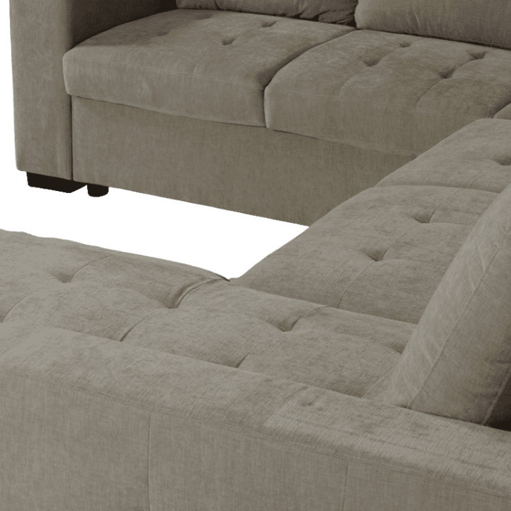 Salon d'angle Olivia convertible avec coffre de rangement
