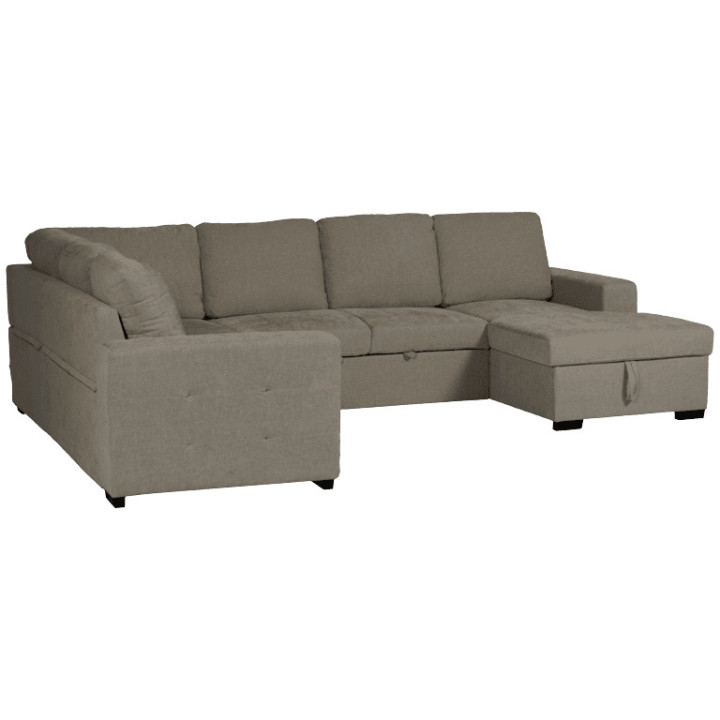 Salon d'angle Olivia convertible avec coffre de rangement