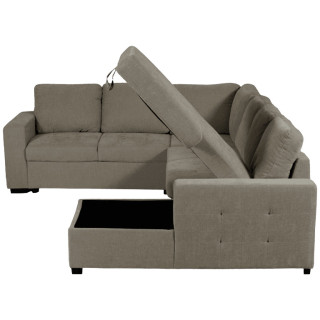 Salon d'angle Olivia convertible avec coffre de rangement