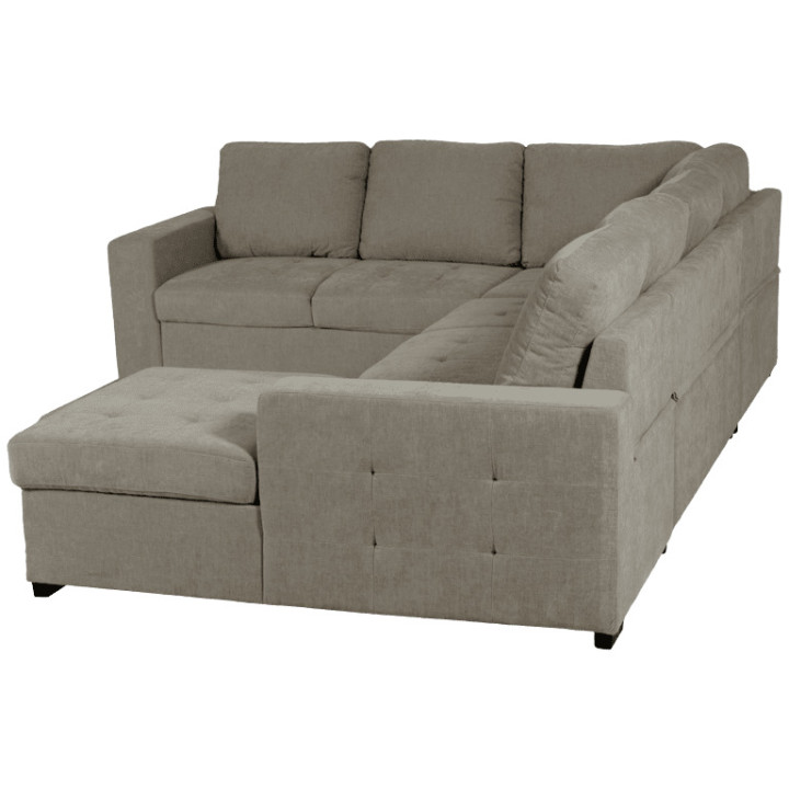 Salon d'angle Olivia convertible avec coffre de rangement