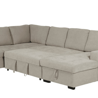 Salon d'angle Olivia convertible avec coffre de rangement