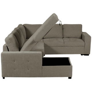 Salon d'angle Olivia convertible avec coffre de rangement