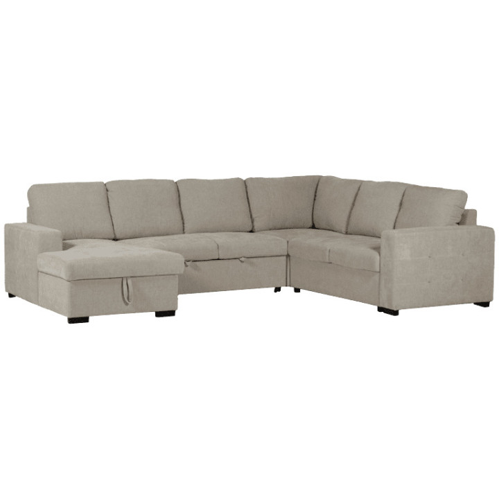 Salon d'angle Olivia convertible avec coffre de rangement