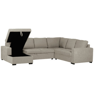 Salon d'angle Olivia convertible avec coffre de rangement