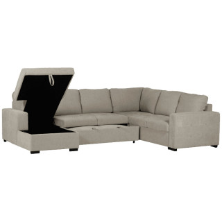 Salon d'angle Olivia convertible avec coffre de rangement
