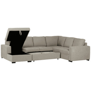 Salon d'angle Olivia convertible avec coffre de rangement