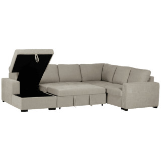 Salon d'angle Olivia convertible avec coffre de rangement