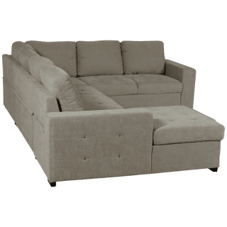 Salon d'angle Olivia convertible avec coffre de rangement