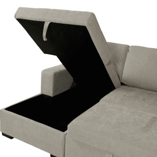 Salon d'angle Olivia convertible avec coffre de rangement