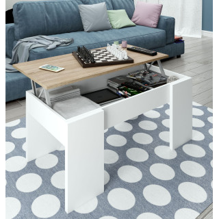 Table basse à plateau relevable Chêne canadian