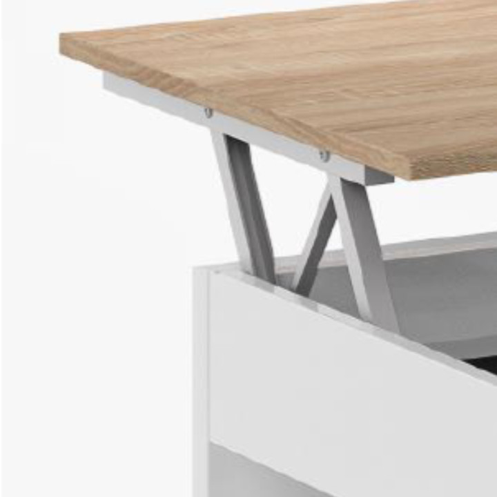 Table basse à plateau relevable Chêne canadian