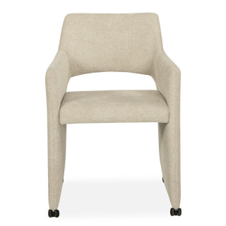 Chaise avec acoudoirs Jones en tissu beige