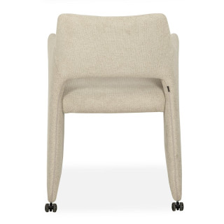 Chaise avec acoudoirs Jones en tissu beige