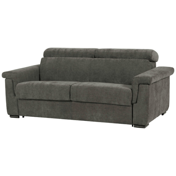 Canapé lit Colosseo 140 cm tissu merlin anthracite