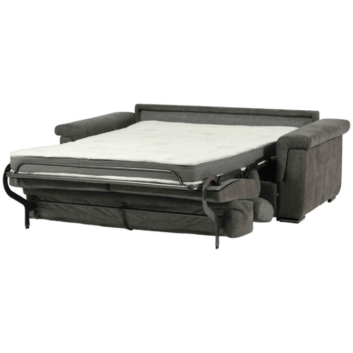 Canapé lit Colosseo 140 cm tissu merlin anthracite