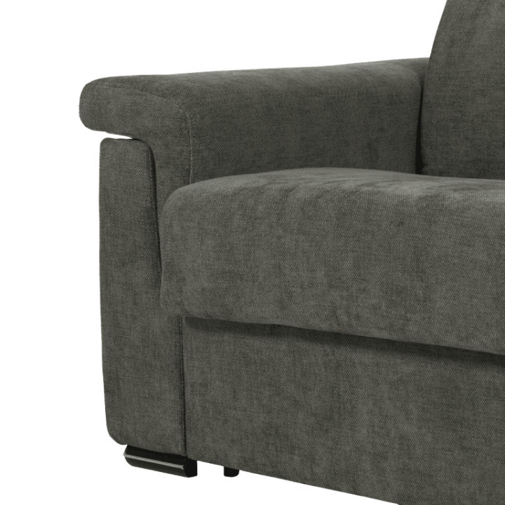Canapé lit Colosseo 140 cm tissu merlin anthracite