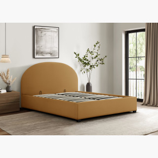 Lit coffre arrondie 140 x 190 cm Camel 66102