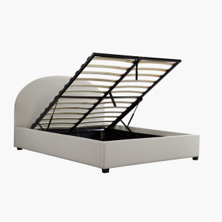 Lit arrondie 140 x 190 cm Ecru 66101