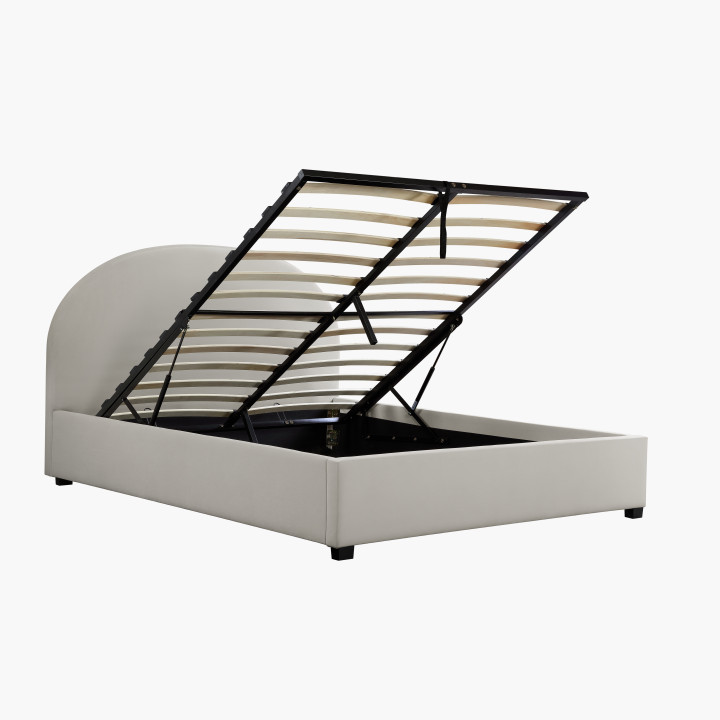 Lit arrondie 140 x 190 cm Ecru 66101