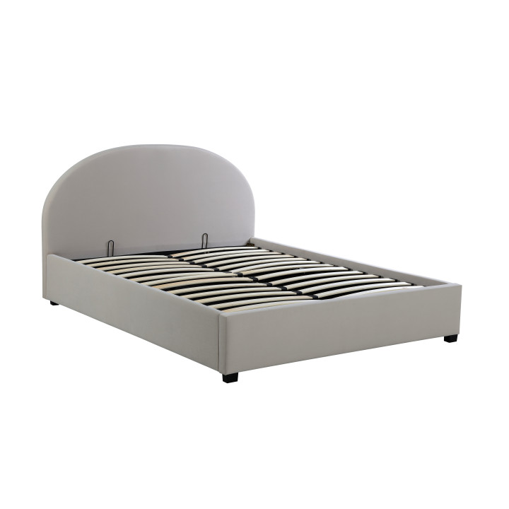 Lit arrondie 140 x 190 cm Ecru 66101