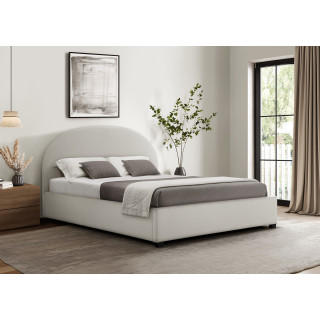 Lit arrondie 140 x 190 cm Ecru 66101