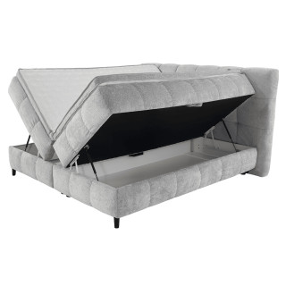 Lit Boxspring 180 cm Molly chenille gris clair