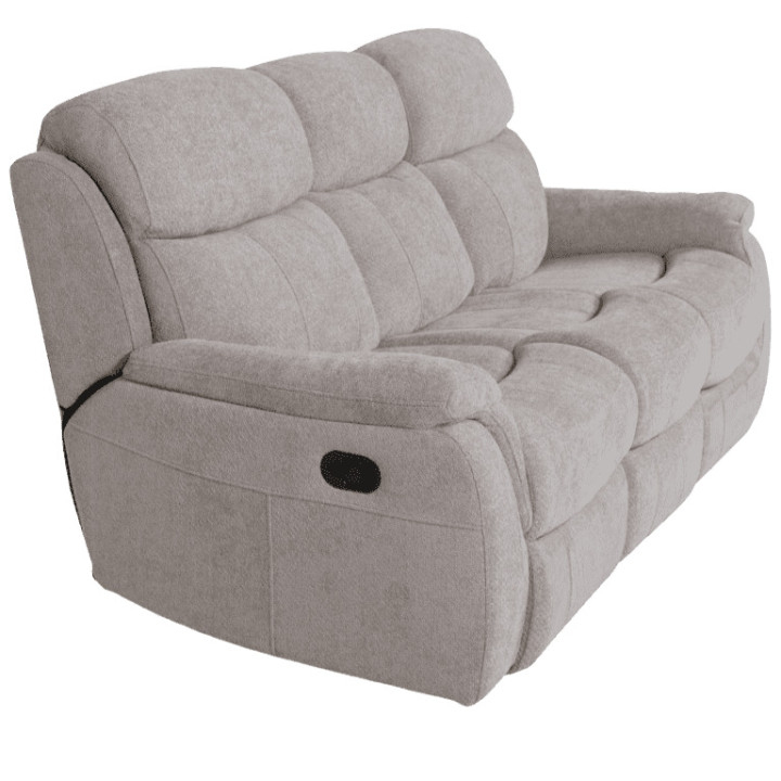 Canapé 3 places 2 relax manuels Orion taupe