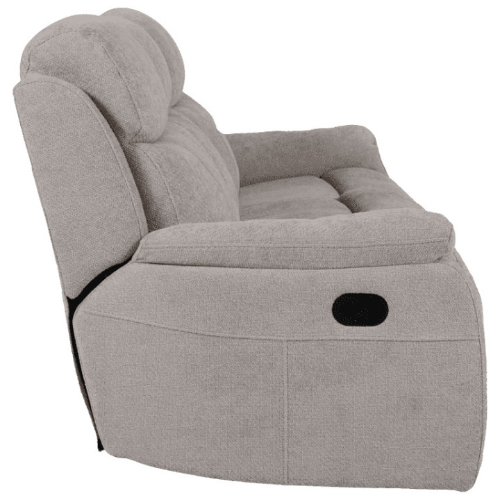 Canapé 3 places 2 relax manuels Orion taupe