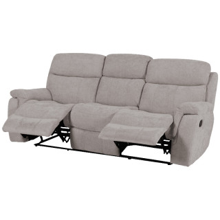 Canapé 3 places 2 relax manuels Orion taupe