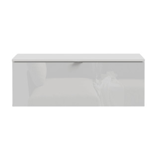 Meuble tv suspendu 100 cm Libertad blanc brillant