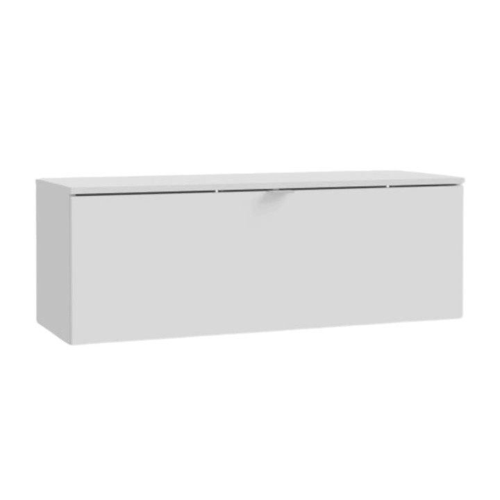 Meuble tv suspendu 100 cm Libertad blanc brillant