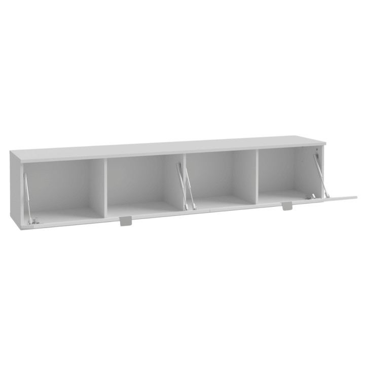 Meuble tv suspendu 180 cm Libertad blanc brillant