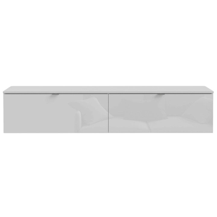 Meuble tv suspendu 180 cm Libertad blanc brillant