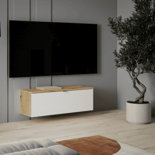 Meuble tv suspendu 100 cm Libertad Artisan / blanc