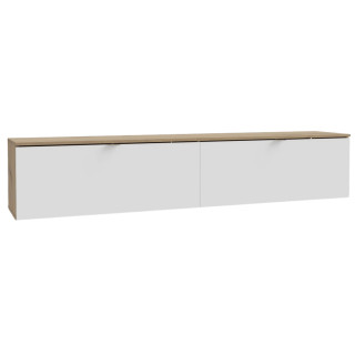 Meuble tv suspendu Libertad 180 cm artisan et blanc