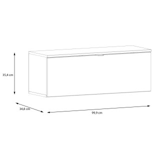 Meuble tv suspendu 100 cm Libertad sable