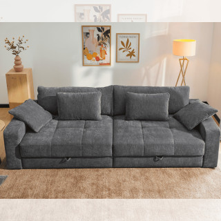 Big sofa Space chenille Gris foncé